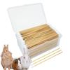 400pcs/box Bamboo Sticks Long Cotton Swabs Ear Cleaning Swabs Professional 15cm/6nch with Extra Long Cotton Solution for Dog Ear Cleaning