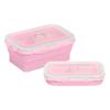 350ML/800ML Silicone Folding Lunch Box Portable Lightweight Food Storage Container for Office School Home