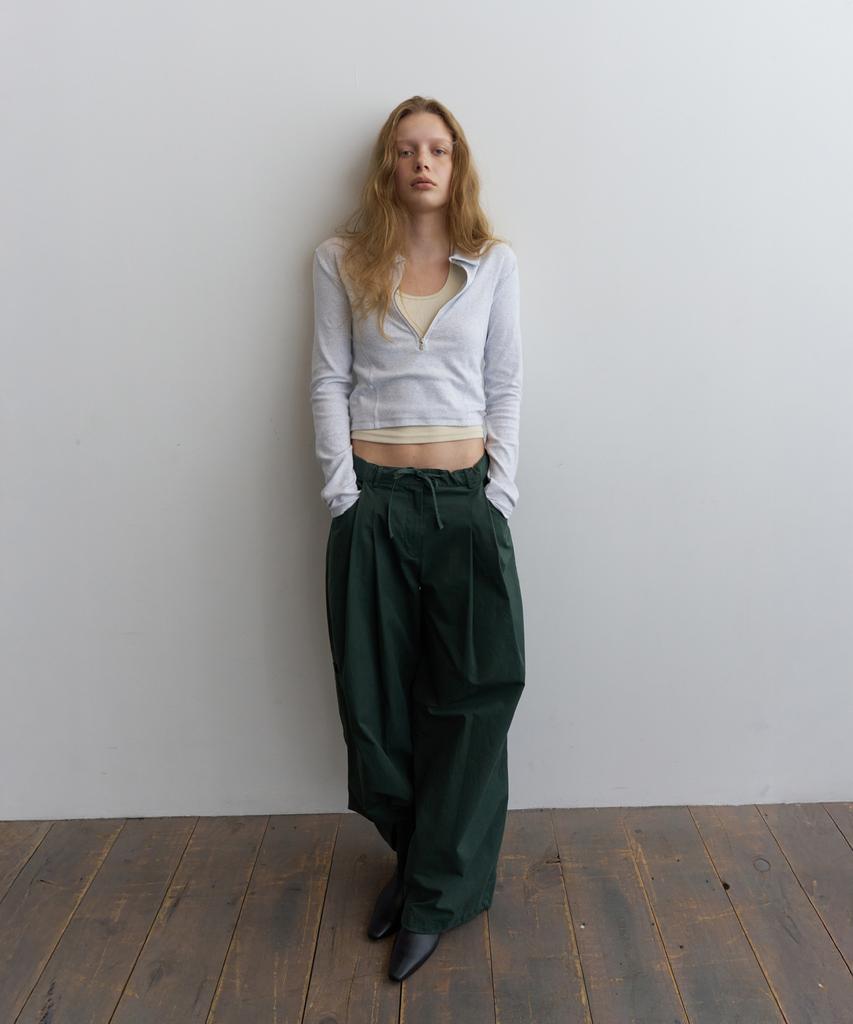POETO Legacy Cotton Pintuck Pants - Green