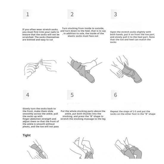 1 Pair Compression Stockings Women Men Thigh High Closed Toe 20-30 MmHg Graduated Support Compression Socks