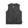 Taion Unisex Work Button Down Dark Size M V-Neck Vest, 001BWK, Charcoal,