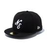 [New Era] Cap 59FIFTY NE Logo Black 7 12 5950 NELOGO BLK WHI 25J