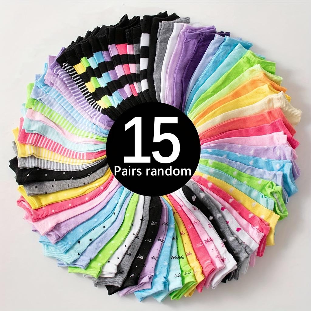 10/15 шт. модных классических и высококачественных летних женских носков карамельного цвета, удобные мягкие и повседневные короткие носки