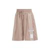 Originals Neutral Court Adibreak Letter Logo Print Striped Color Block Casual Shorts Women Shorts Brown IS5258