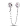 Spacer Clip Charms Safety Chain 925 Silver love Daisy Heart Charms Fit 4MM hole diamete Bracelet Jewelry DIY Gift