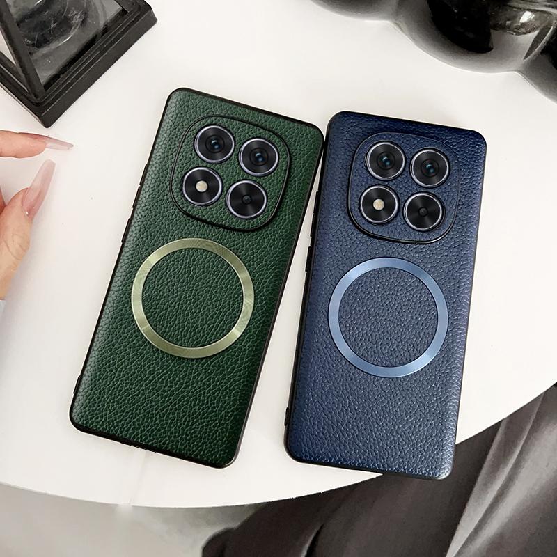 Для Xiaomi Redmi Note 14 Pro Plus чехол Роскошный PU Магнитный беспроводной зарядный защитный чехол для Redmi Note 14 14pro Shell