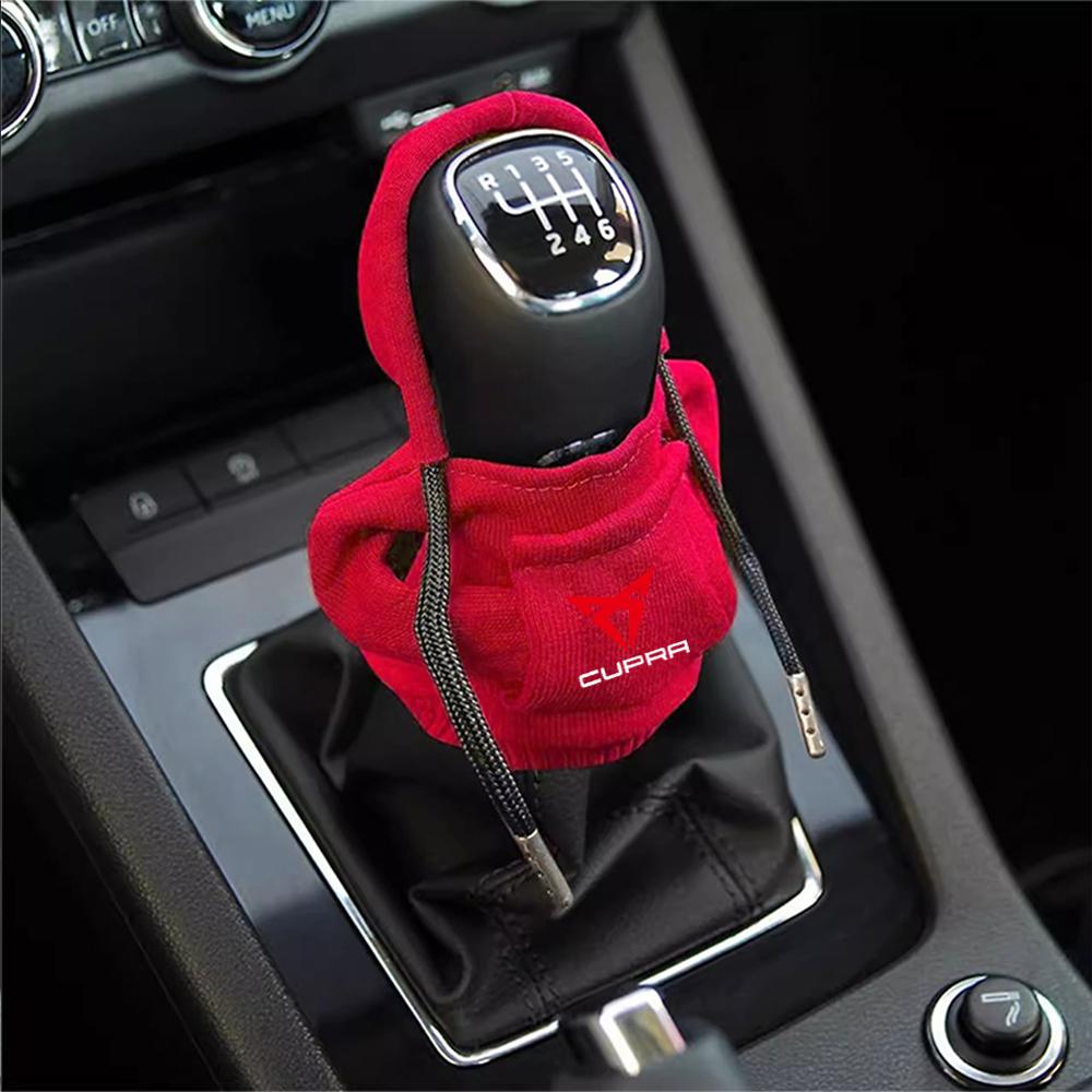 Hoodie Car Gear Shift Knob Cover Manual Handle Accessories For Seat Leon Ibiza Altea Arosa 6l 6j Ateca FR Toledo Exeo MK3 Cupra ibz023