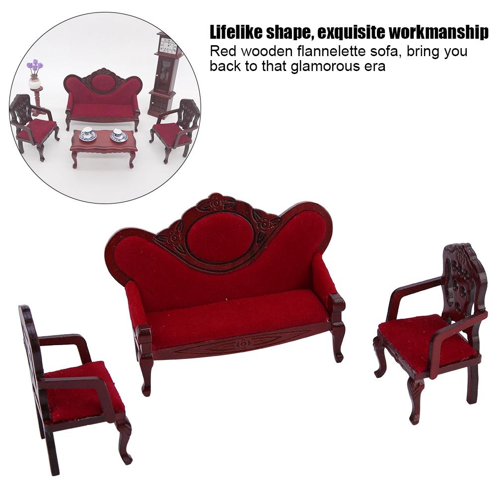 1:12 Doll Simulation House Miniatures Living Room Sofa Couch Furniture Accessories