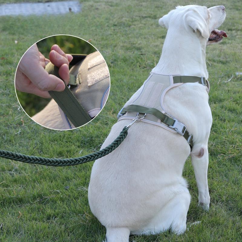 Поводок для собак Взрывозащищенный ремень для груди для больших собак Светоотражающий поводок для собак Жилетный поводок для домашних животных