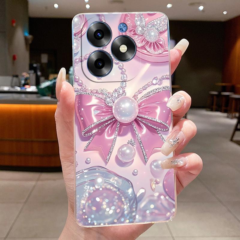 Модные Цветы Для Itel S23+ S23 Plus S681LN ItelS23+ 2023 Прозрачный Силиконовый Защитный Чехол-Накладка На Заднюю Панель Телефона Мягкий ТПУ Чехол