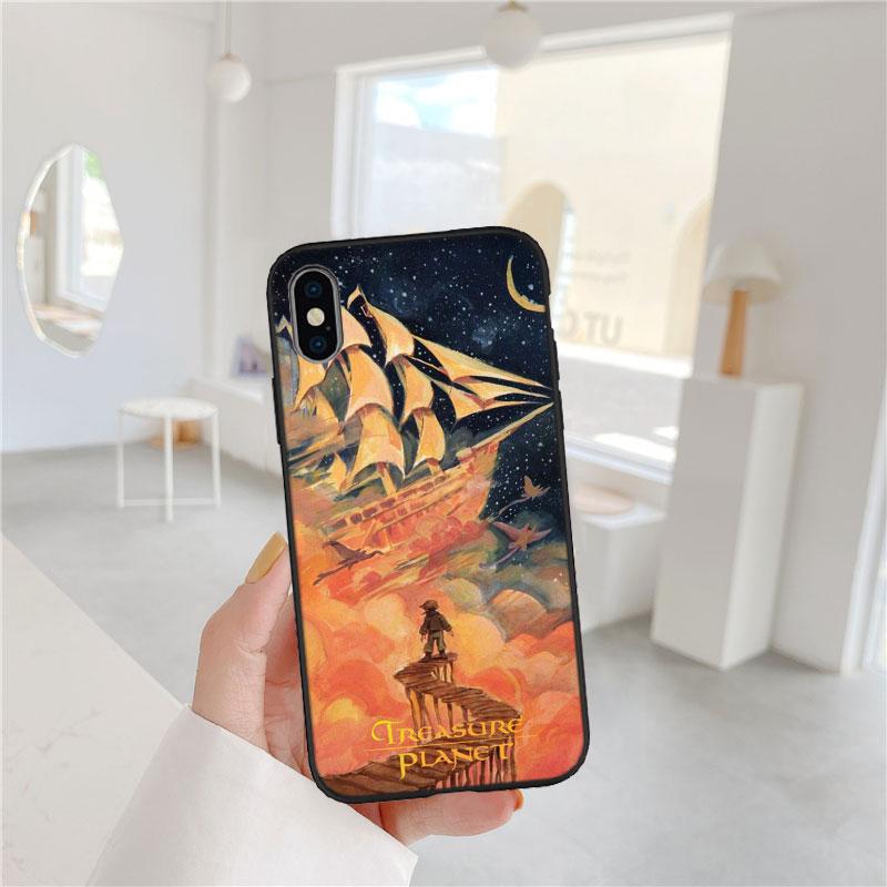 CJ101 Treasure Planet Soft Shell Phone Case for iPhone 16 15 14 13 12 Pro Max Plus Mini