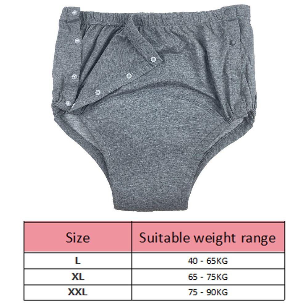 Antibacterial Graphene Adult Diaper Pants Elastic Skin-Friendly Incontinence Underwear Breathable Reusable Washable Diaper