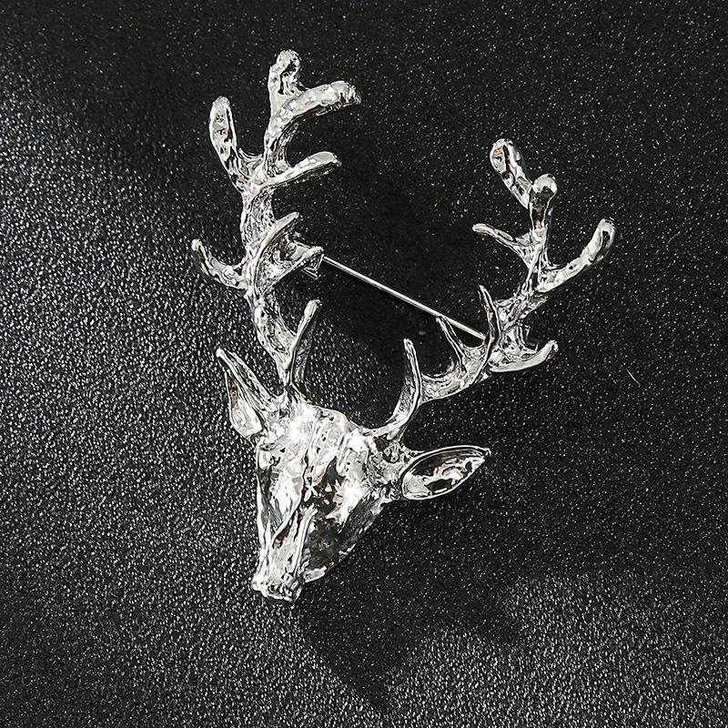 «Мужская роскошная брошь для костюма»: Дизайн головы льва, орла и оленя в короне"