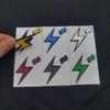 1pc 3D Metal Lightning Plus Sign Logo Car Sider Fender Rear Trunk Emblem Badge Sticker for Car Body Decorative Accessories