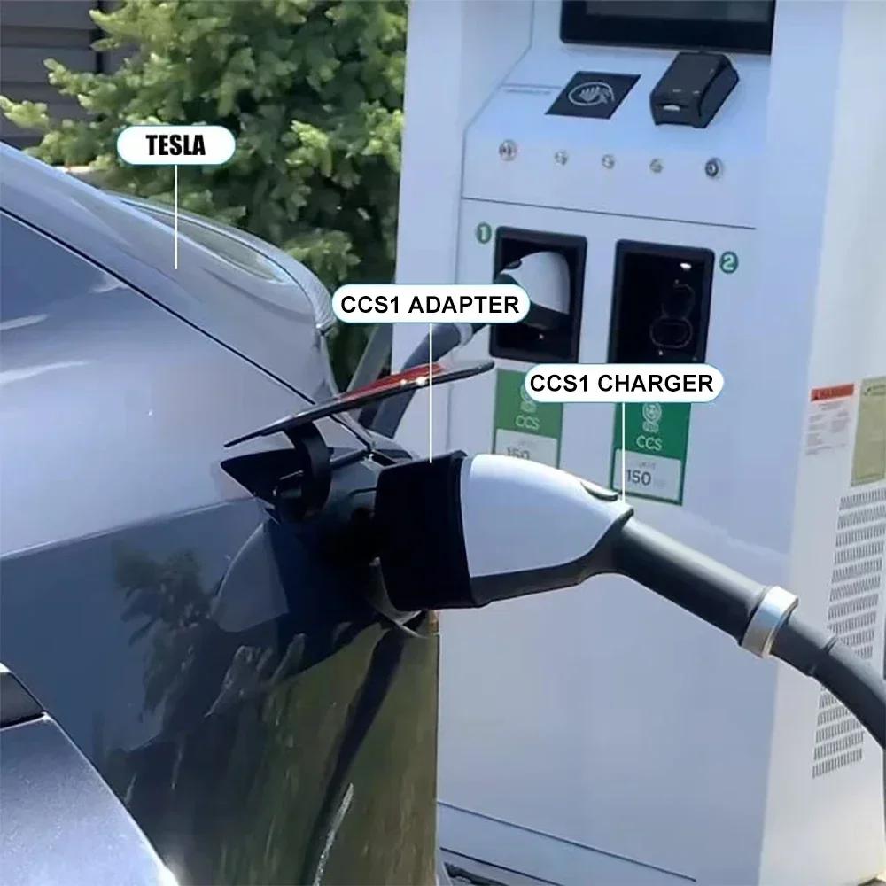 Для Tesla Model 3/X/Y/S EV зарядное устройство DC адаптер CCS1 в Tesla 250KW электромобиль преобразователь зарядная станция COMBO преобразователь