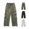 Мужские повседневные брюки для улицы, мужские весенне-осенние брюки карго свободного кроя, универсальные драпированные прямые спортивные штаны