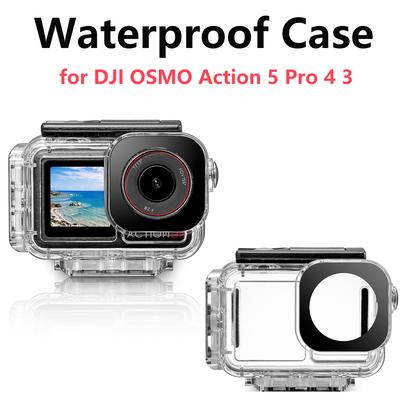 Водонепроницаемый чехол для DJI OSMO Action 5 Pro Подводный бокс для дайвинга для DJI Action 4 3 Защитная крышка для дайвинга Крепление Аксессуары