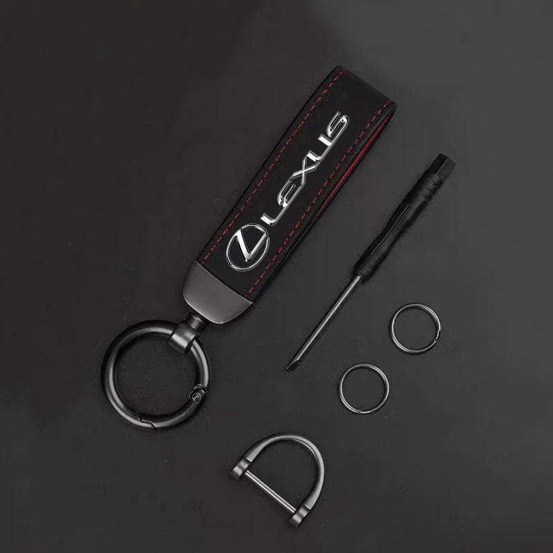 Car Suede Keychain Zinc Alloy Key Ring Accessories For Lexus F SPORT ES RX NX LS UX LM LX GX LC RZ IS CT GS RC HS SC TX LBX IS30 BT9