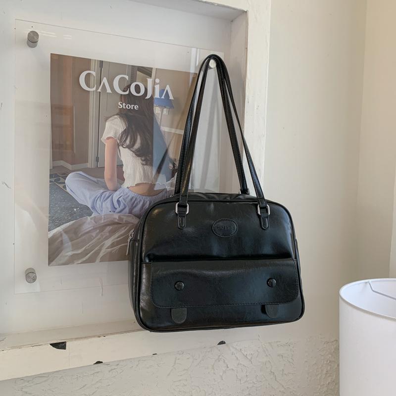 Студенческий стиль, студенческий класс, иностранный стиль, кожаный, повседневный, универсальный, на плечо, портативный, 2025, осень и зима, женский рюкзак