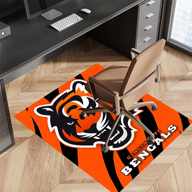 Cincinnati Bengals LOGO Printed Absorbent Washable Carpet, Non-Slip Bathroom Mats, Kitchen Rugs, Yoga Mat,Living Room Entrance, Camping Picnic Rugs