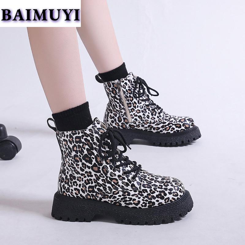 Леопардовые балетки на платформе женские ботильоны теплая обувь 2025 года трендовые дизайнерские короткие плюшевые ботинки челси повседневные прогулочные женские ботинки