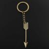 Fashion Keychain 64x11mm Arrow Bronze Silver Color Pendants DIY Men Jewelry Car Key Chain Ring Holder Souvenir For Gift