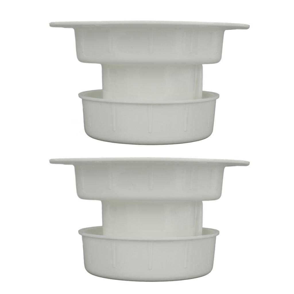 2PCS RV Plumbing Vent Caps Prevent Leaks Camper Roof Sewer Vent Cover Caps for Trailer 1 to 2‑3 8 Inch Pipes White