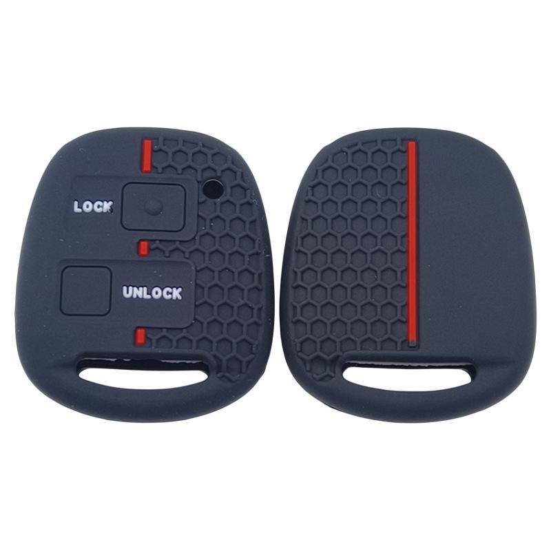 Мягкий силиконовый чехол на 2 кнопки для ключа Toyota Prado, Land Cruiser, Camry