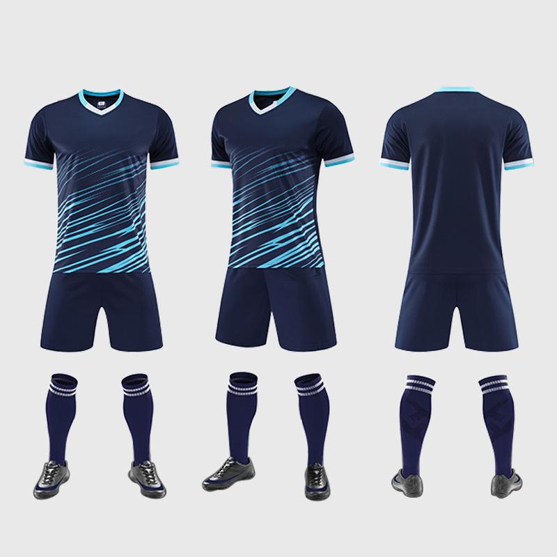Детский быстросохнущий дышащий футбольный тренировочный костюм из джерси - командная форма для мальчиков, впитывающая пот