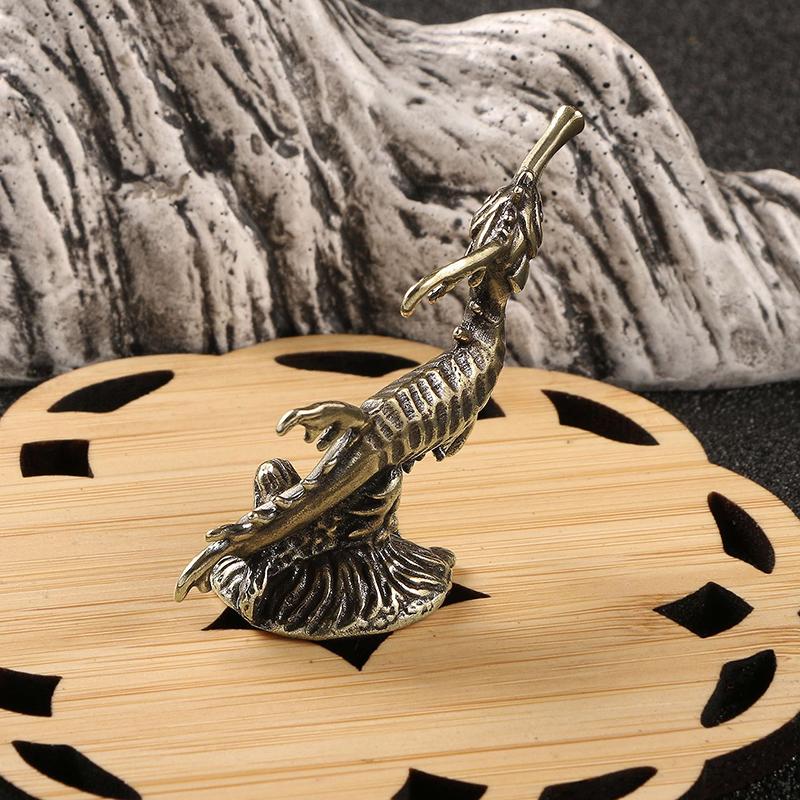 Латунная статуэтка морского конька, металлическая, настольная, украшенная ретро статуэткой глубоководного животного, поделки