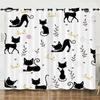 Штора Кот Мультяшный 3D Цифровая Печать Светонепроницаемая Штора на Люверсах