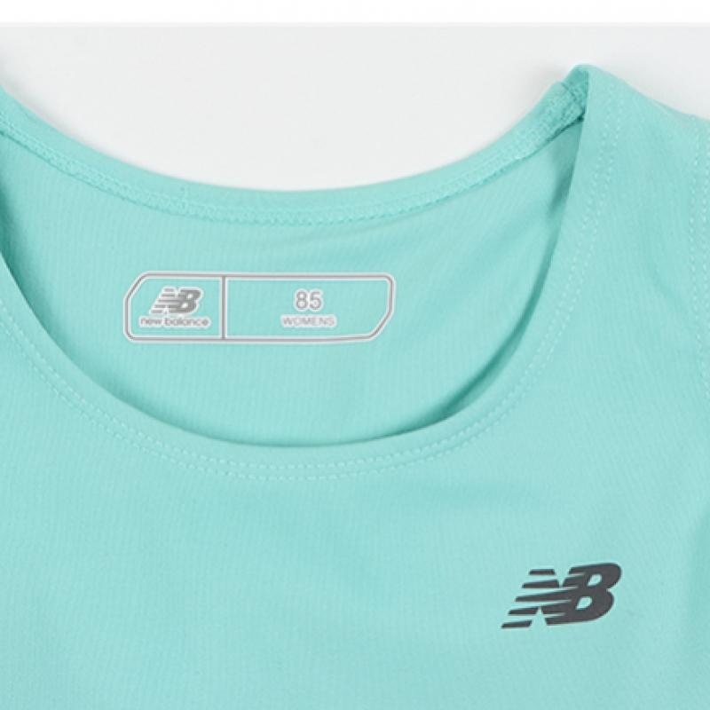 New Balance Женский топ-укороченный студийный цветной мятный