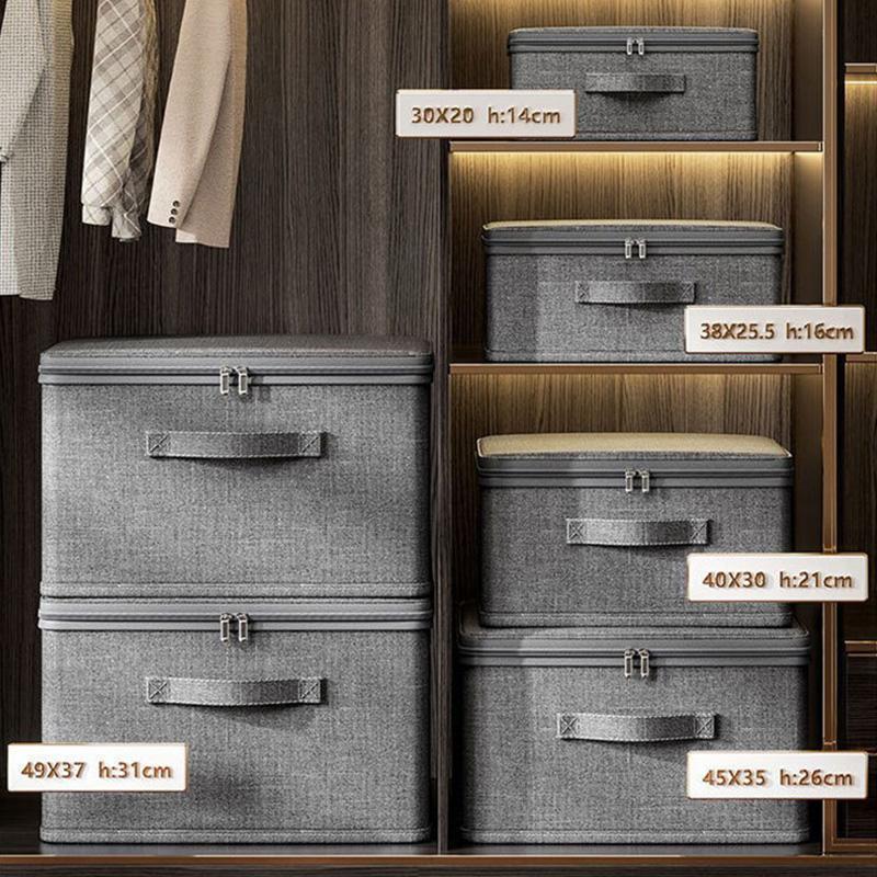 Коробка для хранения одежды на молнии Большой вместимости Складная Сумка-органайзер для одежды, одеял Органайзер для гардероба Коробка для хранения нижнего белья