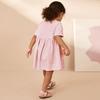 2025 лето 100% хлопок бабочка вышивка пайетки платье принцессы для девочки короткий рукав свободная юбка милые розовые платья для девочек детская одежда