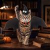 Holiday Gift for Pet Lovers Halloween Cat Costume, Bat Wings, Funny Witch Hat, Felt Cute Animal Party Decorations Festive Apparel Cats Small