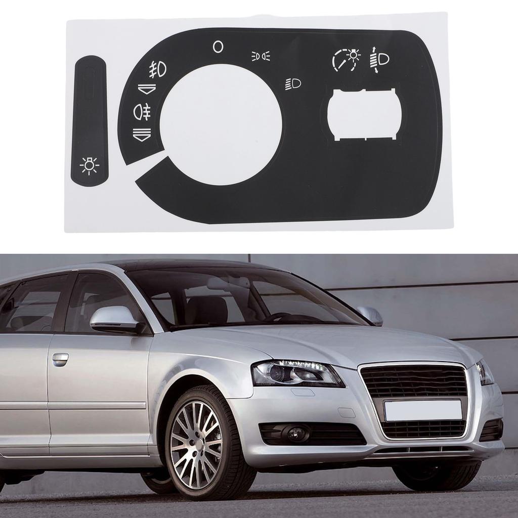 Light Switch Repair Sticker Car Switch Sticker Black Overlay Button Replacement