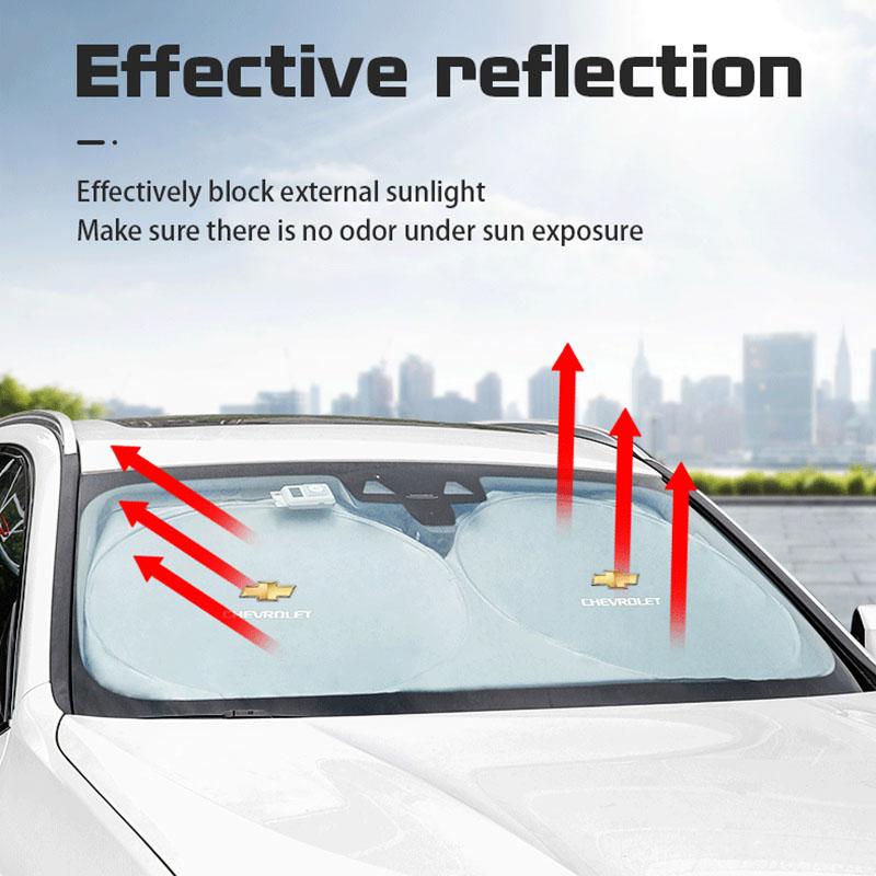 AABHN1 Car Windshield Sun Visor UV Sunshade Protection Shield For Chevrolet Spark Captiva Cruze Malibu Equinox Trax Camaro Blazer