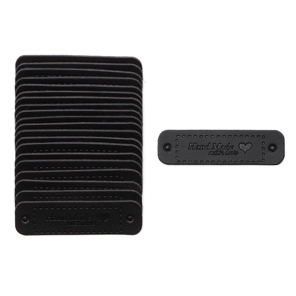 Craft Hat Bag Decoration Leather Handmade Labels Garment Label Bronzing Tags Hand Made With Love