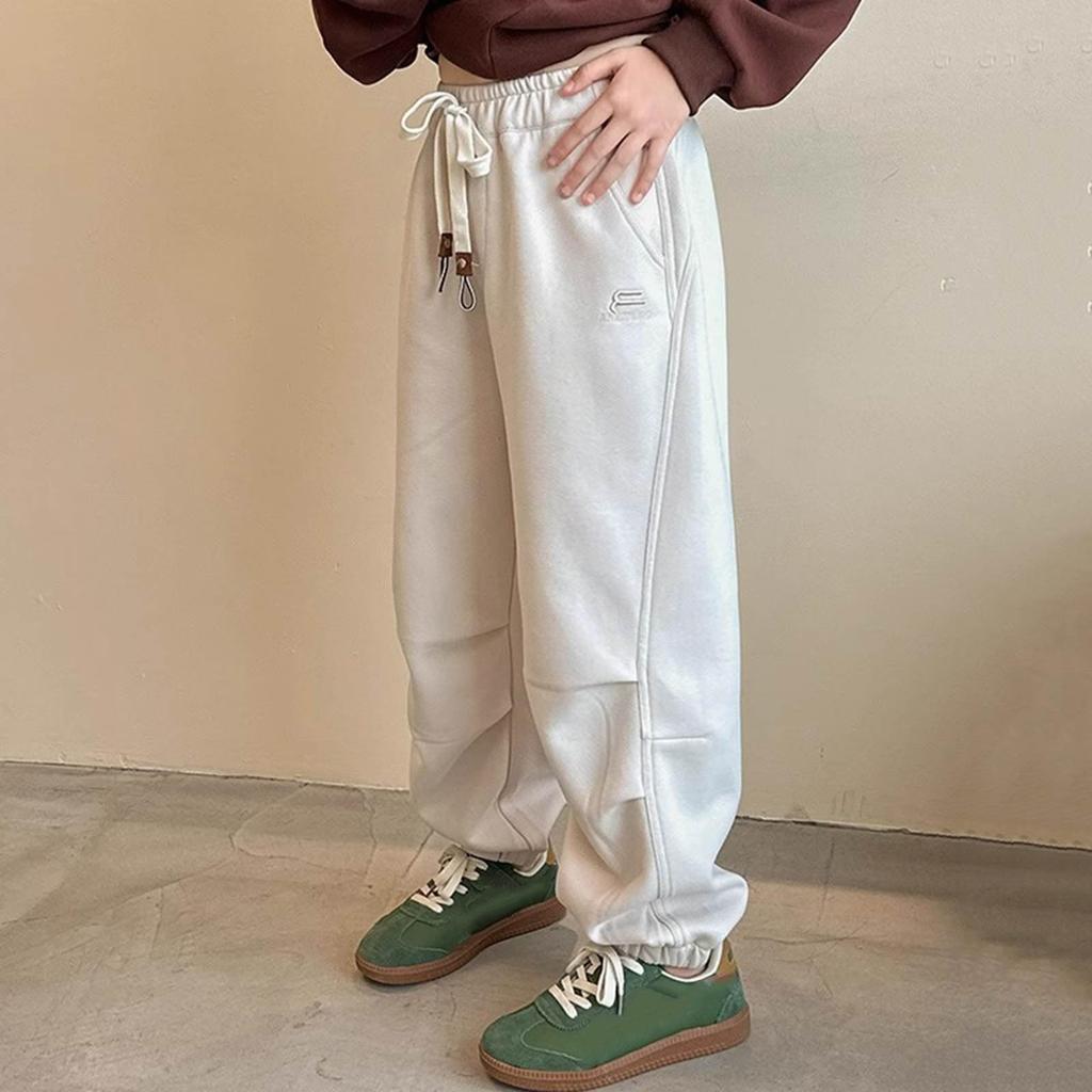 Женские Повседневные Спортивные Широкие Свободные Эластичные С Высокой Талией Эластичные Легкие Брюки для Бега