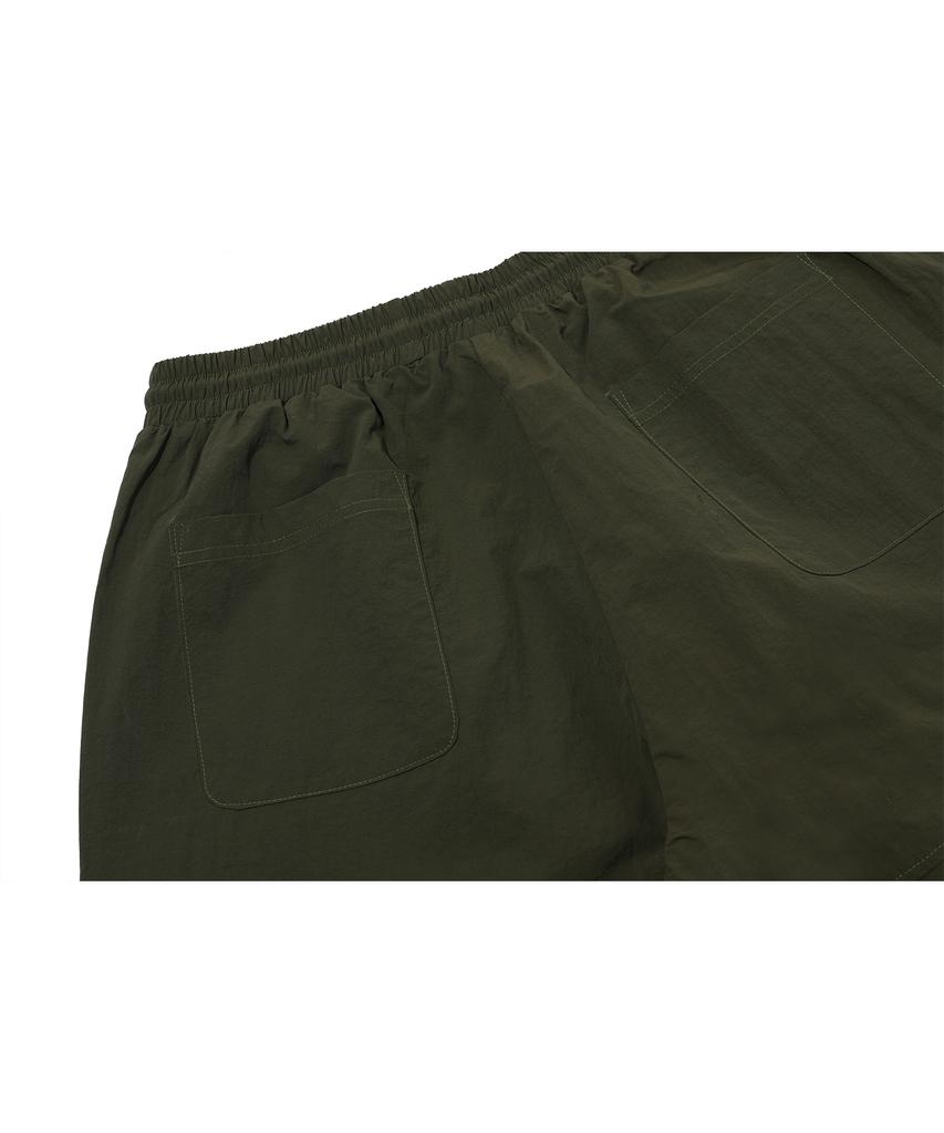 CPGN STUDIO Shirred Wide Nylon Pants Khaki