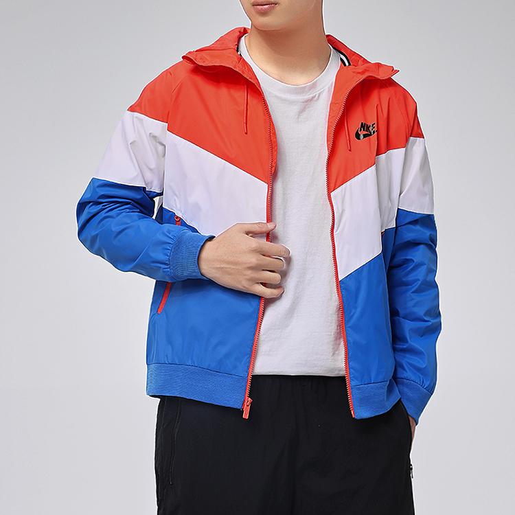 Nike Тканая ветрозащитная спортивная повседневная куртка с капюшоном, мужские куртки DC4113-841