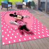 1pc Minnie Heart Pattern Area Rug Soft Flannel Floor Mat for Living Room, Office, Bedroom, Outdoor and Camping, Sofa Coffee Table Floor Mat,