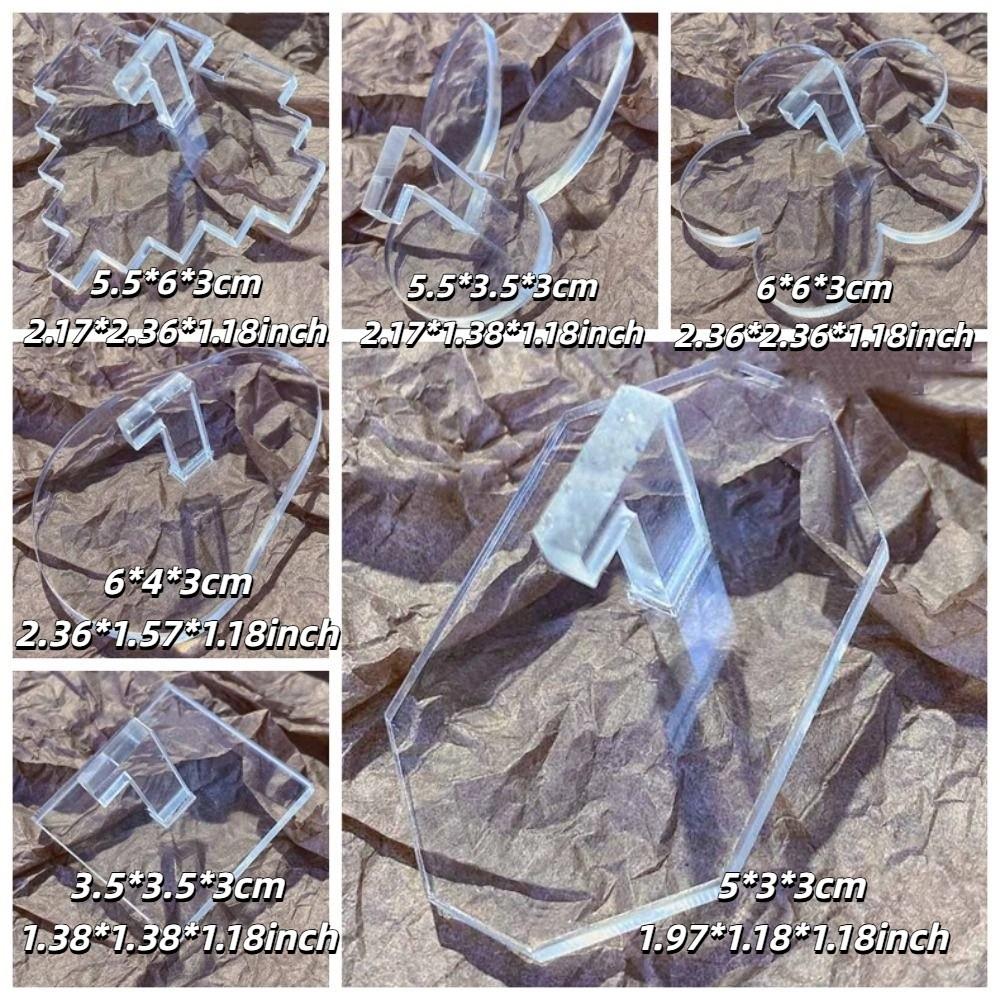 6 шт. Подставка для тренировки типсов в форме сердца Прозрачная подставка для демонстрации нейл-арта Инструменты для маникюра