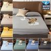 Solid Waterproof Mattress Cover Protector Elastic Band Sanding Breathable Anti -Mite Bed Cover Mattresses Queen King For Home