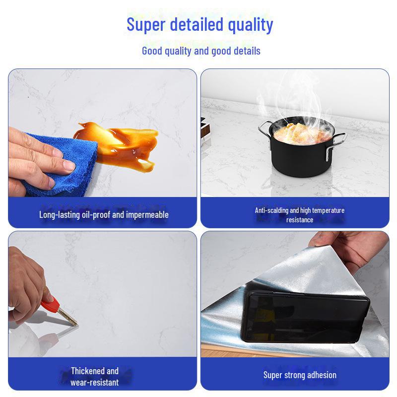 Мраморная антимасляная высокотемпературная самоклеящаяся наклейка для кухонной столешницы