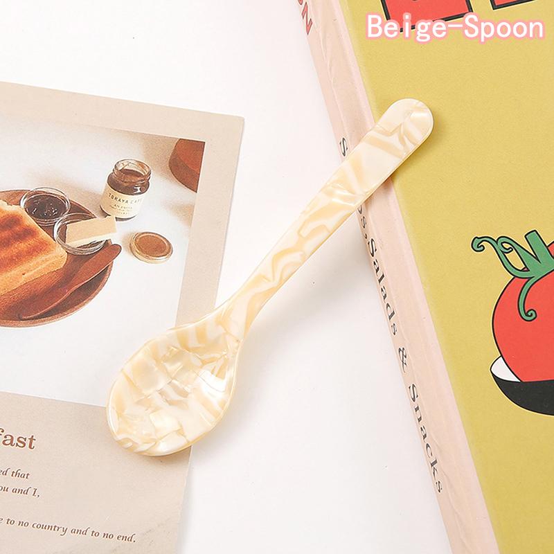 Красочные акриловые ложки для льда, сливок, кофе, икры, ложки для помешивания, десертные ложки, чайные ложки, столовые приборы, реквизит для вечеринок и фото
