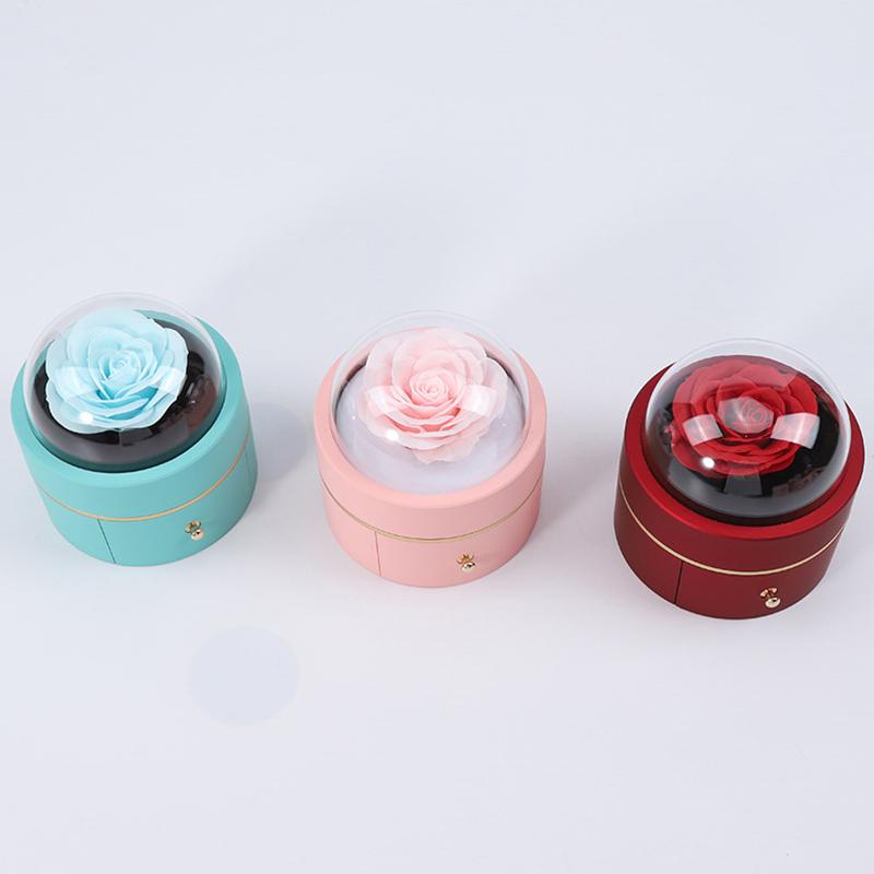 1 шт. Органайзер для украшений Креативная подарочная коробка Украшение для свадебной вечеринки Бумажные мыльные цветы День святого Валентина Бессмертный цветок Роза