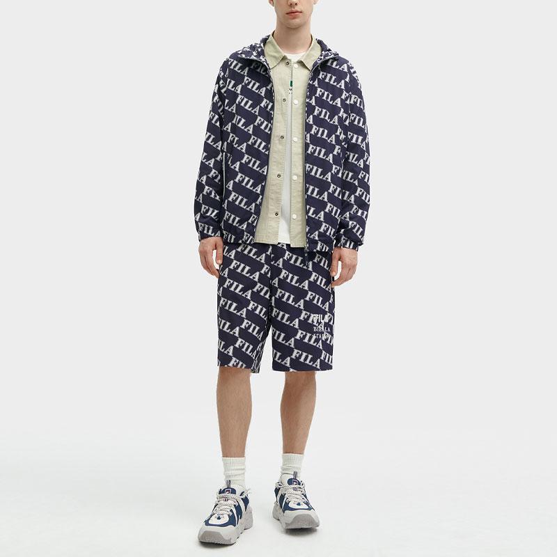 Fila Шорты мужские повседневные тканые прямого кроя с принтом букв F11M419803F-ZA