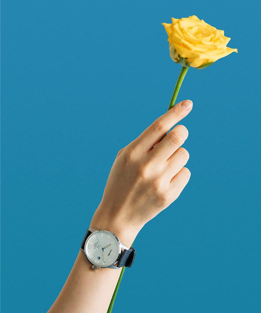 Часы TRIWA HUMANIUM TIME FOR PIECE Ремень из переработанного холста, регулярный импорт, Швеция, скандинавский дизайн, мужские и женские (унисекс) HU39LB-CL080712