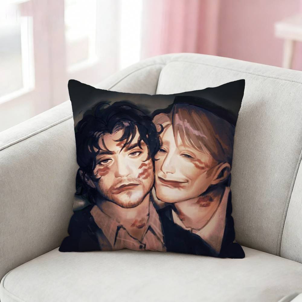 H-Hannibals And Will Pillow Case Cushion Cover Throw Pillow Case For Car Sofa